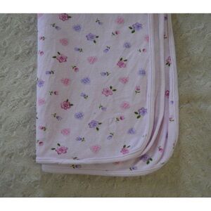 Baby Place Pink Heart Flower Blanket Purple Green Floral Security Lovey Swaddle